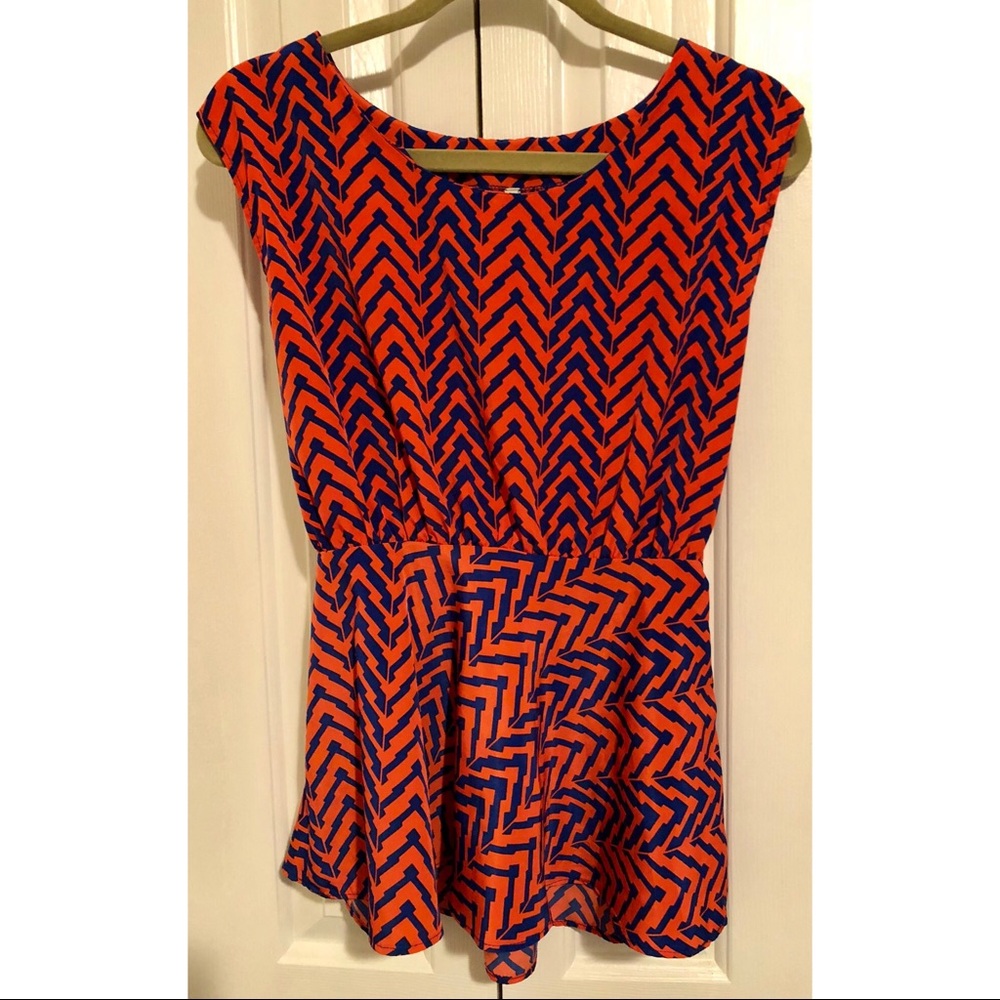 Anthropologie Paper Crown Peplum Top, Medium